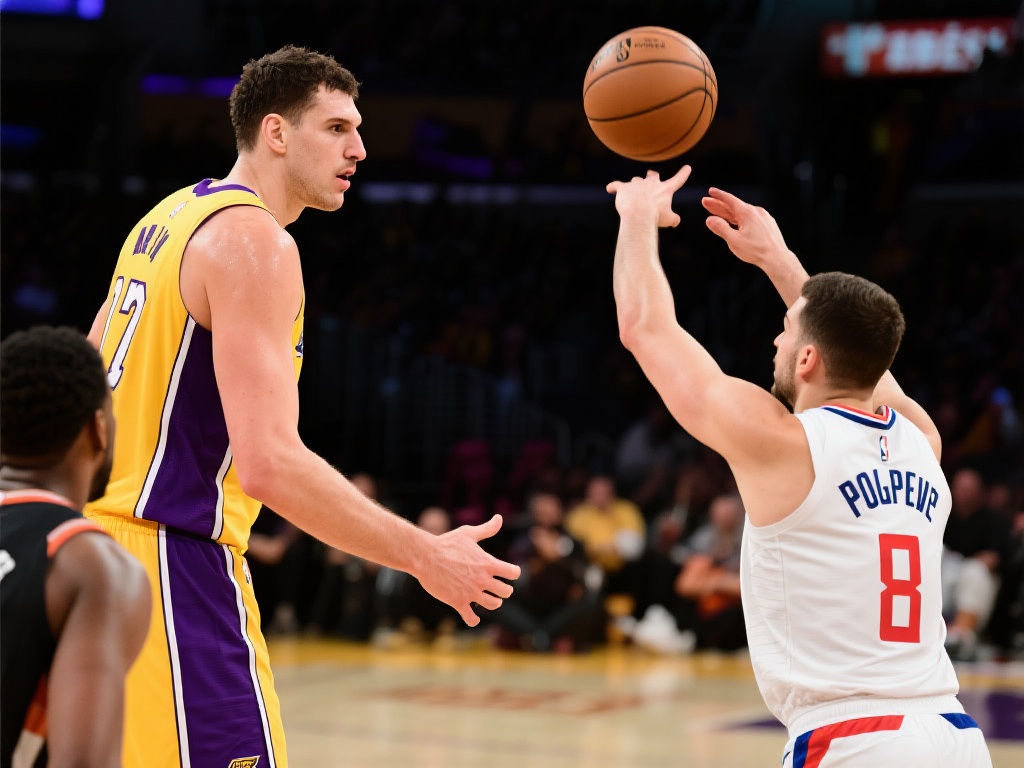 在比赛中，祖巴茨展现了他作为一名内线球员